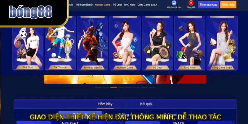 Giao diện thiết kế hiện đại, thông minh, dễ thao tác